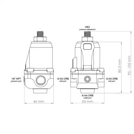 Nuke Performance Fuel Pressure Regulator FPR100S - CDMSPORT