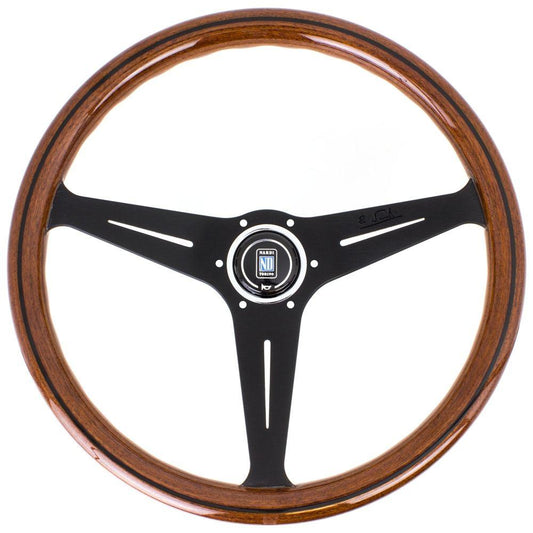 Nardi Classic Wood Steering Wheel Black Spokes 390mm - CDMSPORT