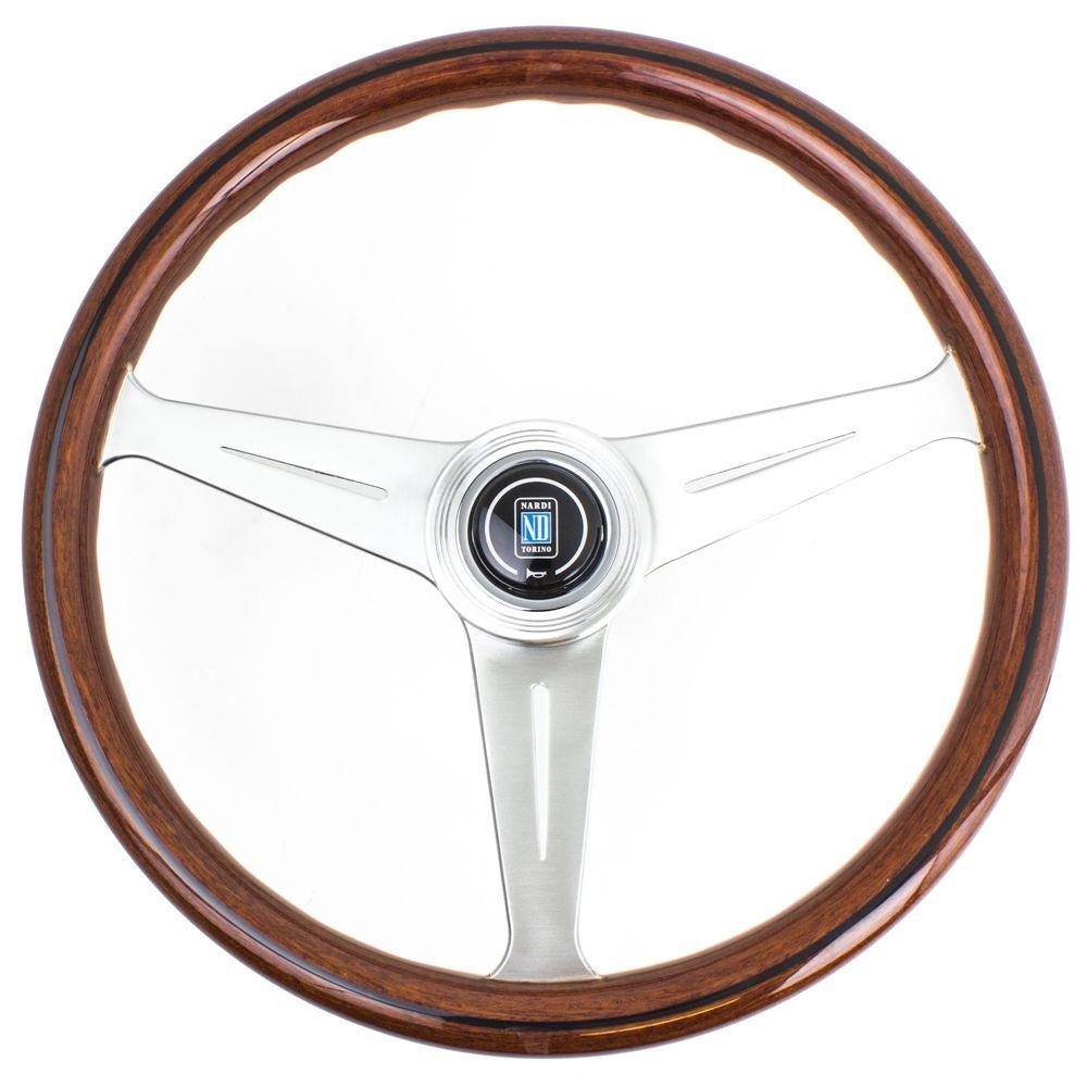 Nardi Classic Wood Steering Wheel Satin Spokes 390mm - CDMSPORT