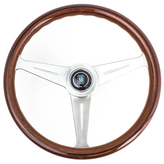 Nardi Classic Wood Steering Wheel Satin Spokes 390mm - CDMSPORT