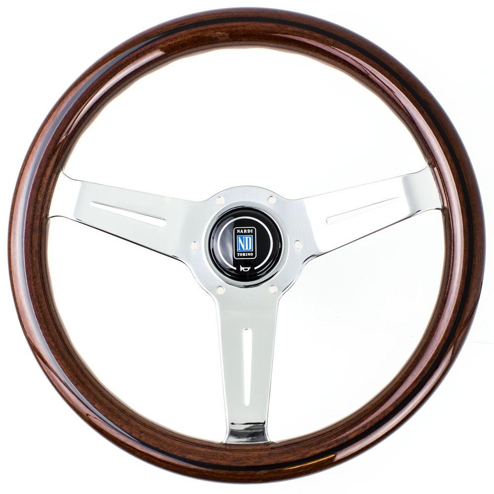 Nardi Classic Wood Steering Wheel Polished Spokes 330mm - CDMSPORT
