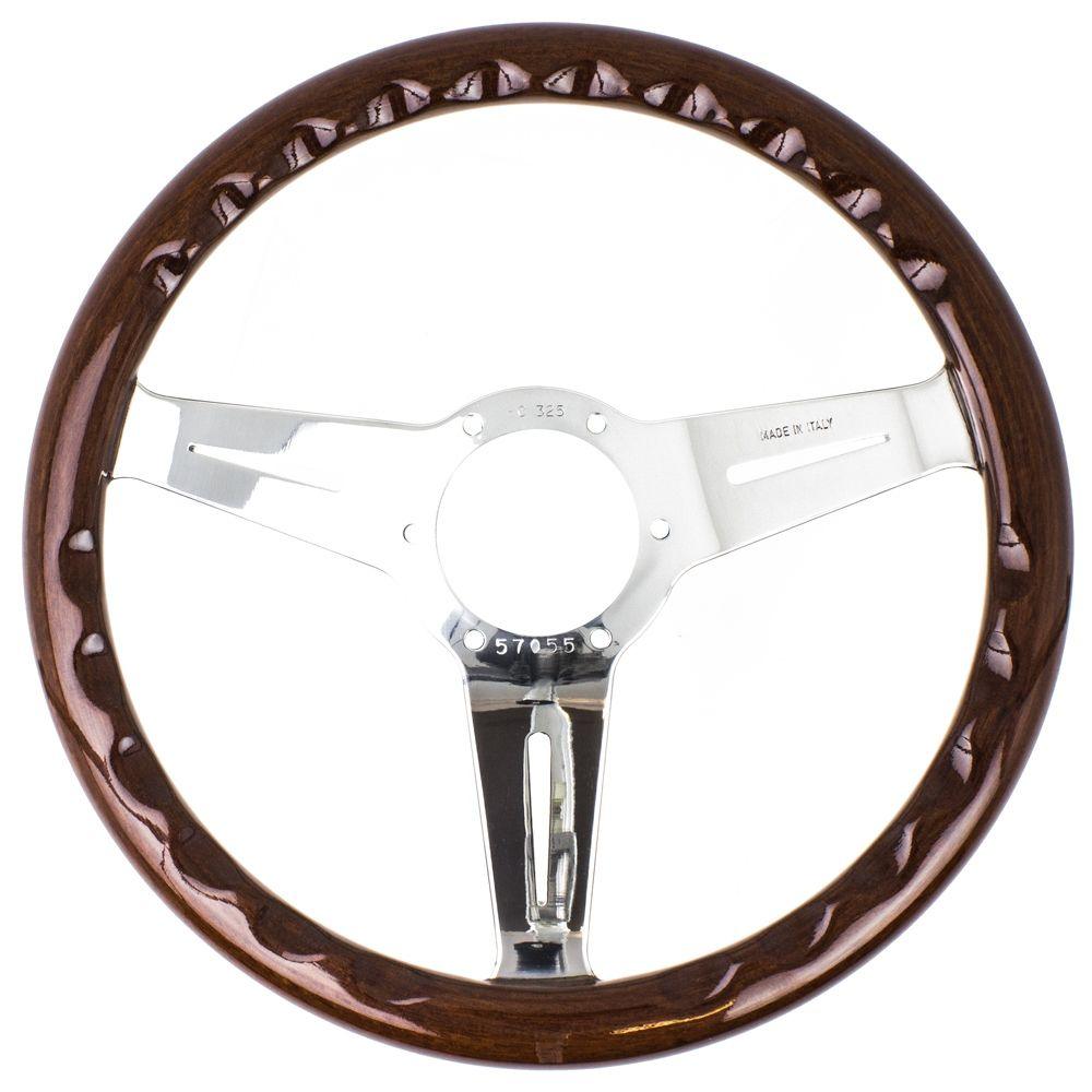 Nardi Classic Wood Steering Wheel Polished Spokes 330mm - CDMSPORT