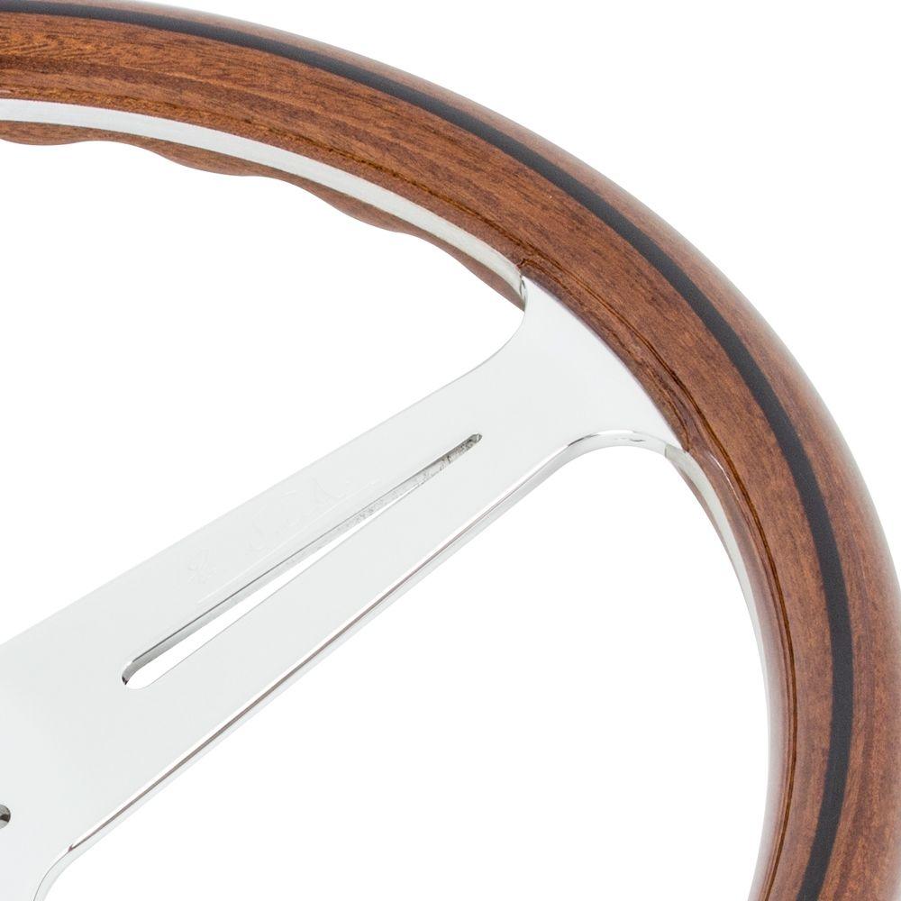 Nardi Classic Wood Steering Wheel Polished Spokes 360mm - CDMSPORT