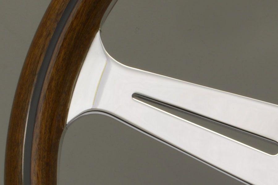 Nardi Classic Wood Steering Wheel Polished Spokes 360mm (Visible Screws) - CDMSPORT