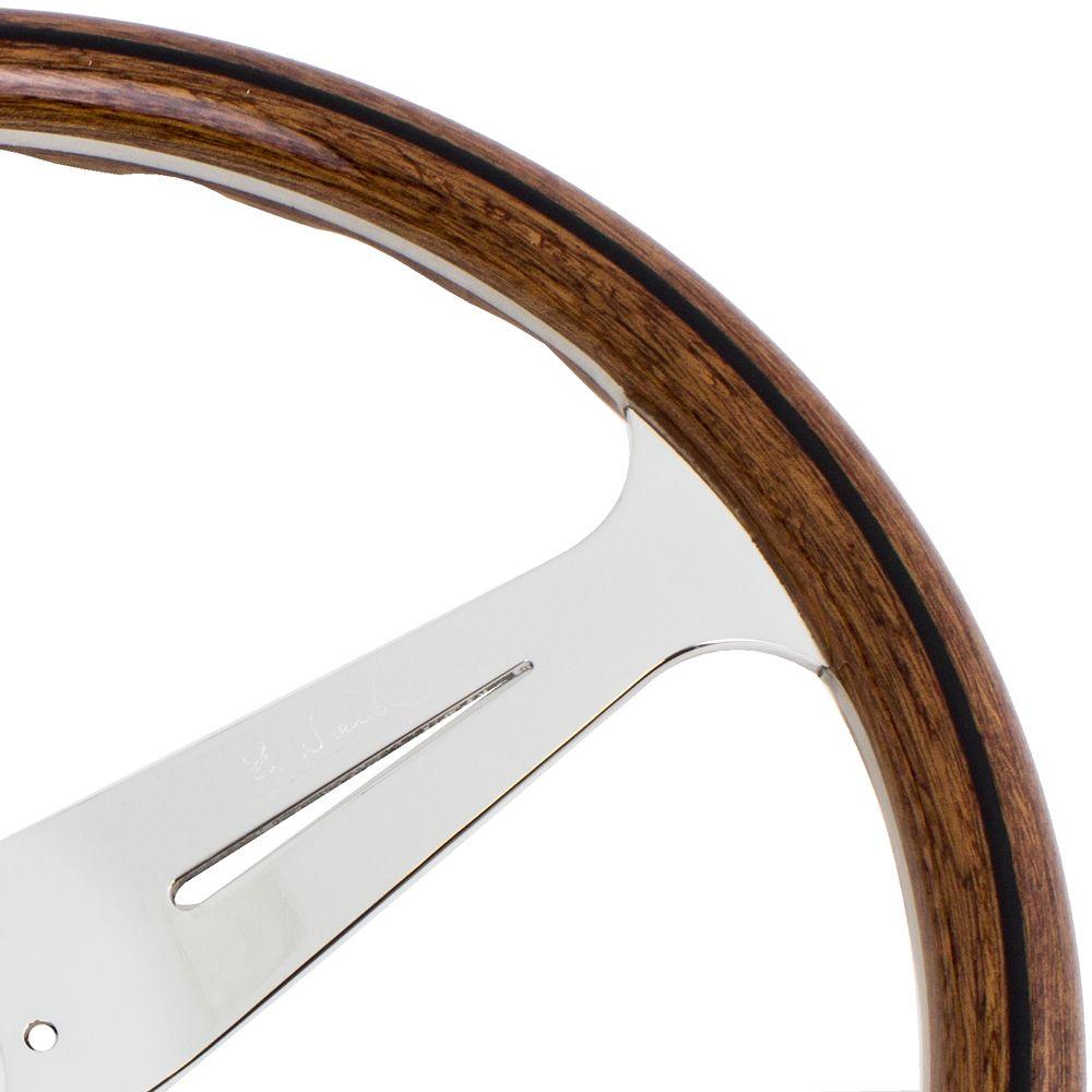 Nardi Classic Wood Steering Wheel Polished Spokes 390mm - CDMSPORT