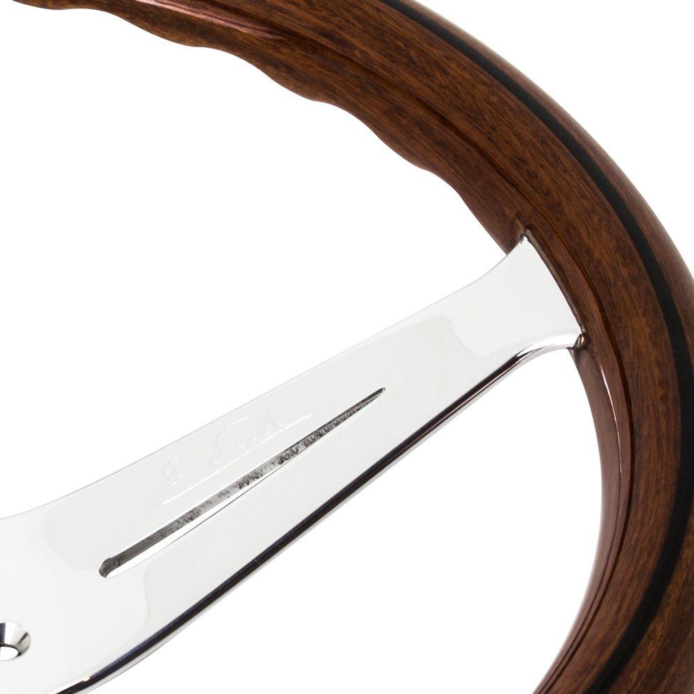 Nardi Deep Corn Wood Steering Wheel Polished Spokes 350mm - CDMSPORT