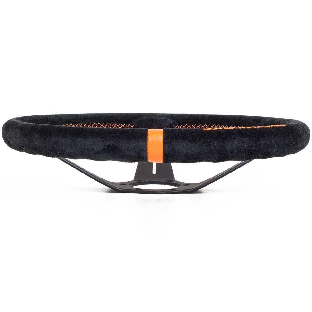 Nardi Deep Corn Suede Steering Wheel Orange Stitching Black Spokes 350mm Driftworks - CDMSPORT