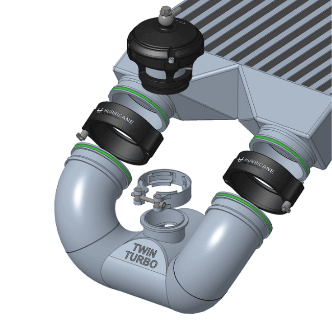 Aluminum V-Band 3.5" Axial