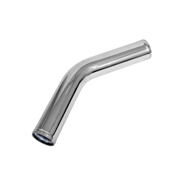 Aluminum Polished Tube Bend 3,5" 45°