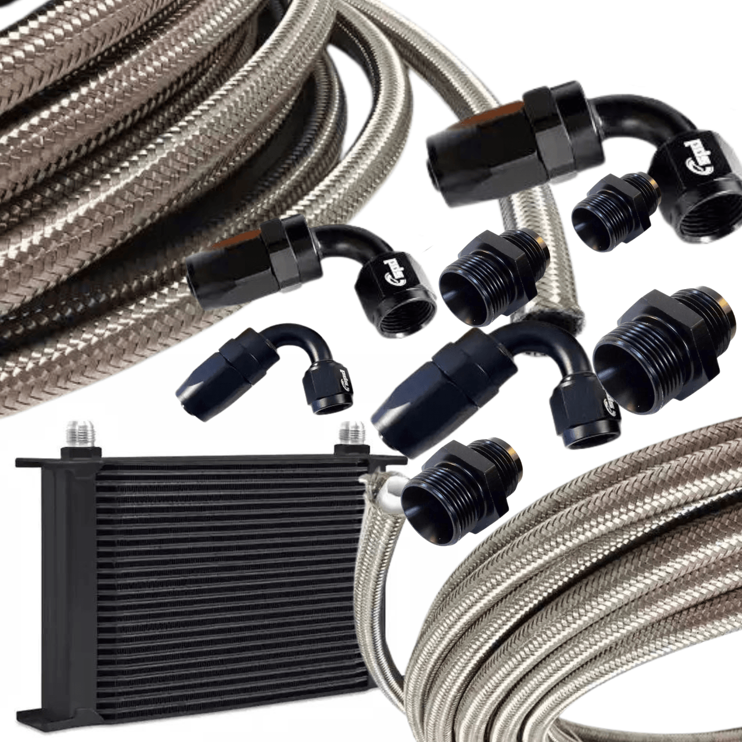 CDM BMW E46 Braided Power Steering Hose Kit - CDMSPORT