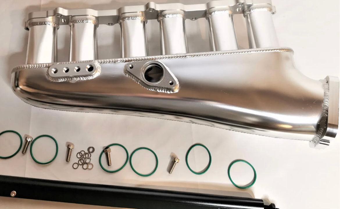 CDM Toyota 2JZ-GTE VVTI Non VVTI Intake manifold plenum with throttle body & fuel rail - CDMSPORT