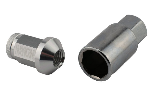 Hurricane Motorsport Wheel Nut Aluminum M12x1,5 - 39mm (Silver)