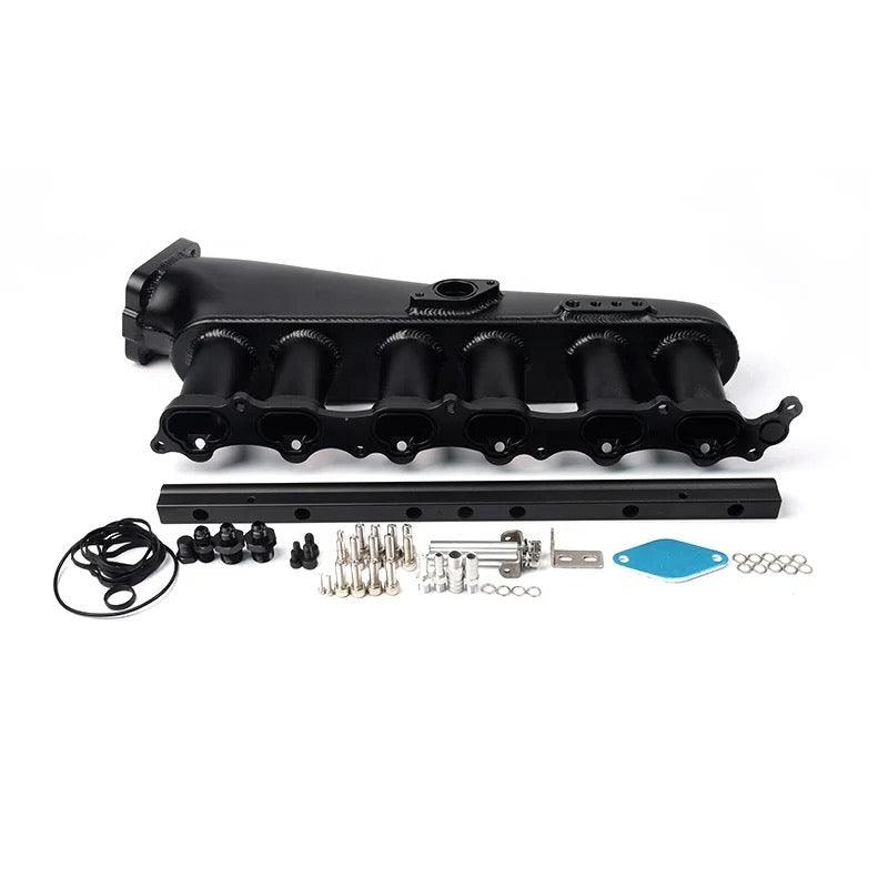 CDM Toyota 2JZ-GTE VVTI Non VVTI Intake manifold plenum with throttle body & fuel rail - CDMSPORT