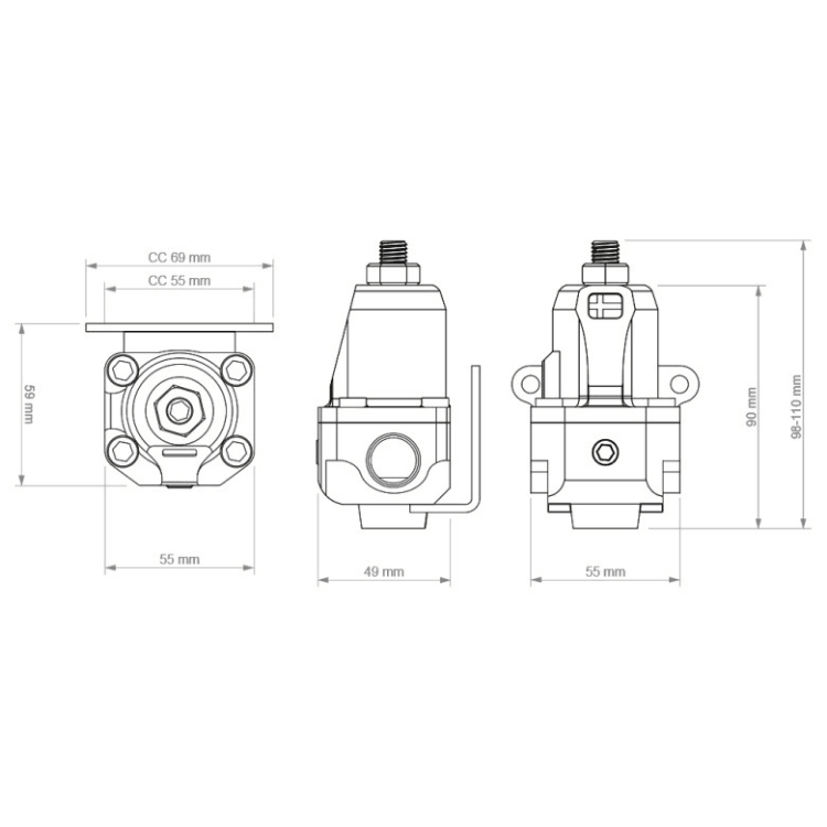 Nuke Performance Fuel Pressure Regulator FPR100M - CDMSPORT
