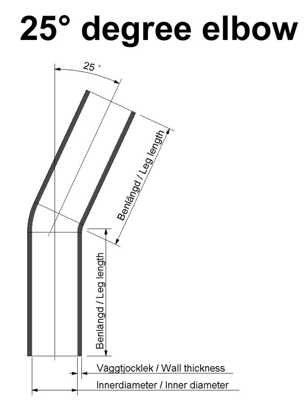 Silicone Hose Bend - 25° 1,875" (48mm)