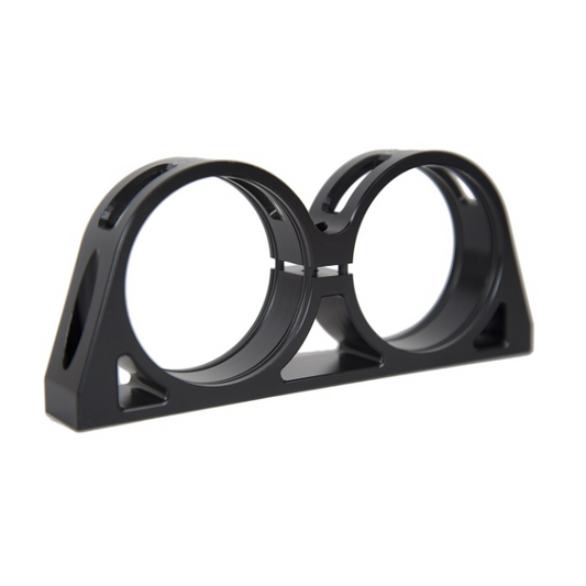 SPD Billet Double Bracket Fuel Filter/Pump Holder - 60mm - Black