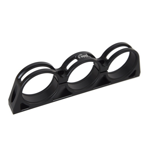 SPD Billet Triple Bracket Fuel Filter/Pump Holder - 60mm - Black
