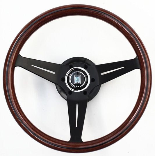 Nardi Deep Corn Wood Steering Wheel Black Spokes 350mm - CDMSPORT