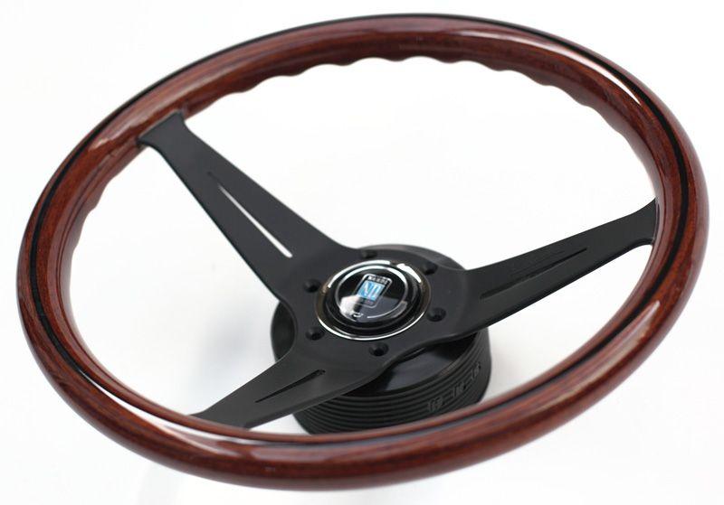 Nardi Deep Corn Wood Steering Wheel Black Spokes 350mm - CDMSPORT