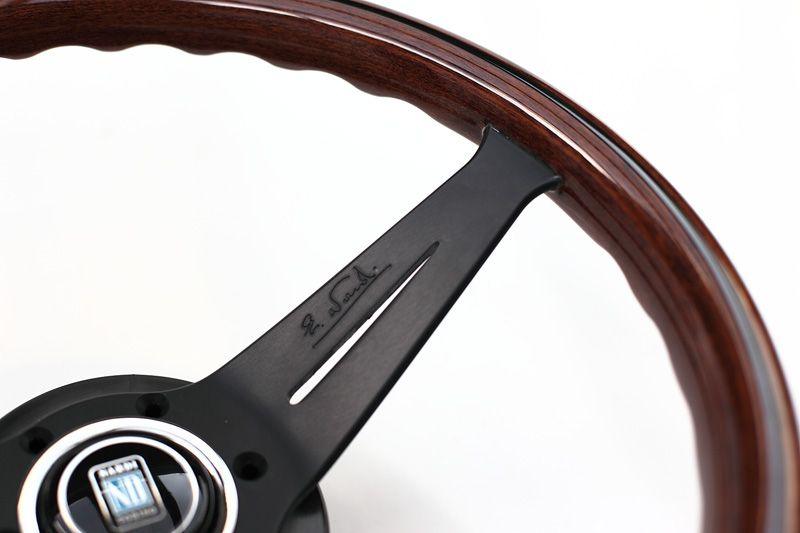Nardi Deep Corn Wood Steering Wheel Black Spokes 350mm - CDMSPORT