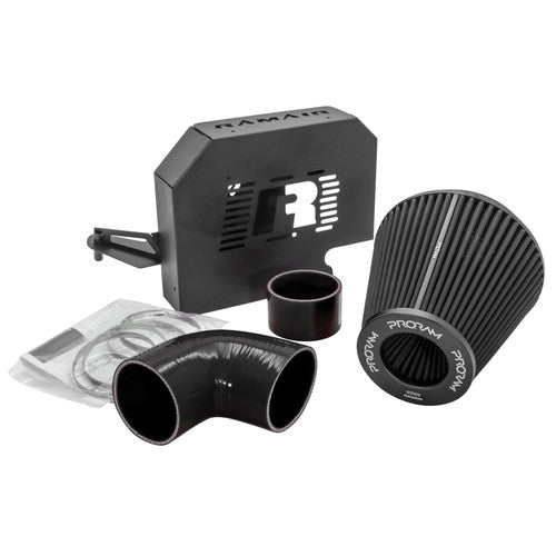 RamAir Performance Pleated Induction Kit for MK2 Focus ST with ECU Holder - Black Hoses