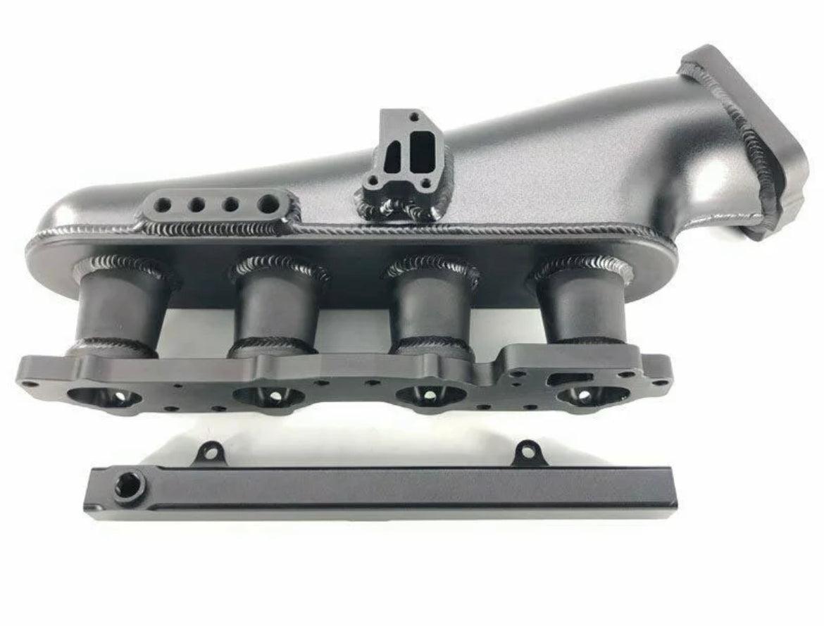 CDM Nissan S13 S14 S15 SR20DET Intake manifold plenum with throttle body & fuel rail - CDMSPORT