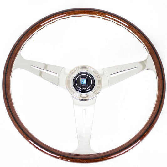 Nardi Classic Wood Steering Wheel Polished Spokes 390mm (21mm Grip) - CDMSPORT