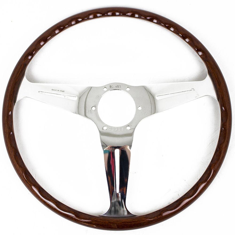 Nardi Classic Wood Steering Wheel Polished Spokes 390mm (21mm Grip) - CDMSPORT