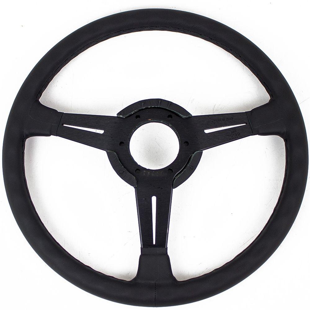Nardi Classic Leather Steering Wheel Black Stitching Black Spokes 360mm - CDMSPORT