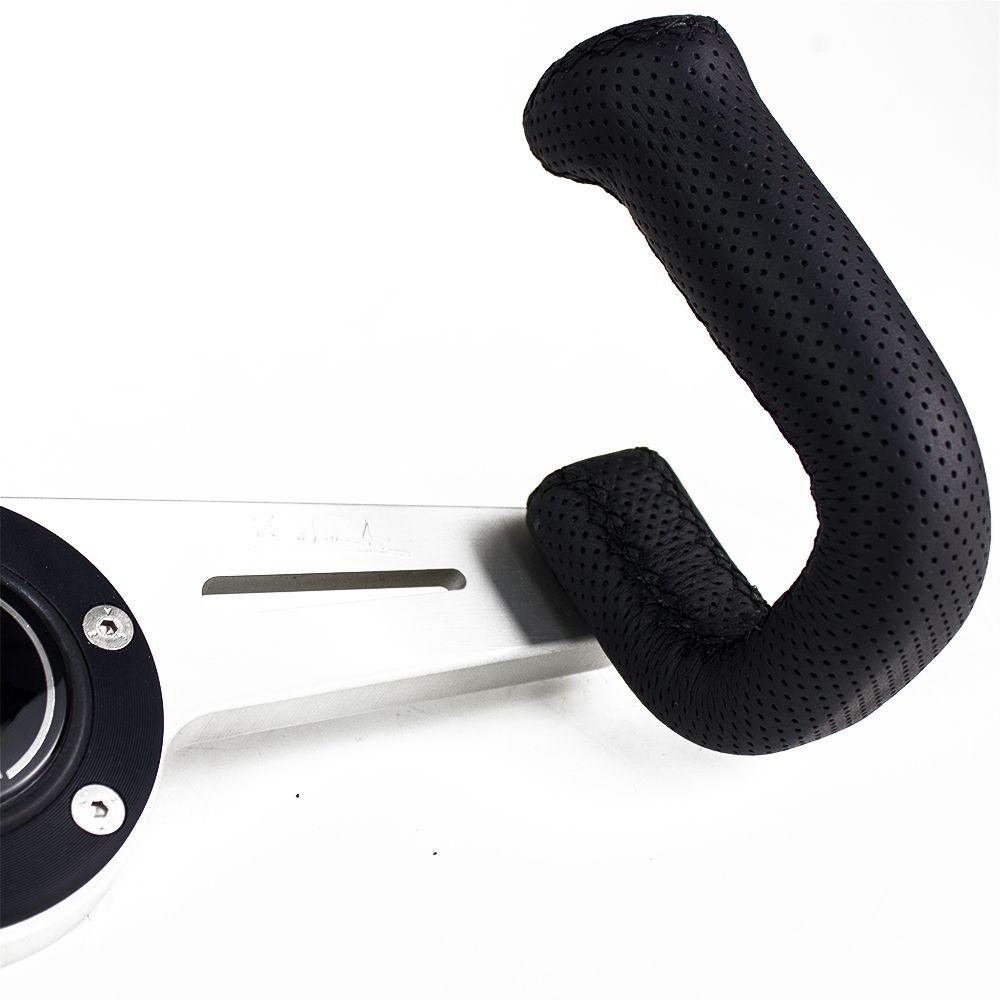 Nardi Two Spoke Perforated Leather Steering Wheel Satin Spokes 330mm - CDMSPORT