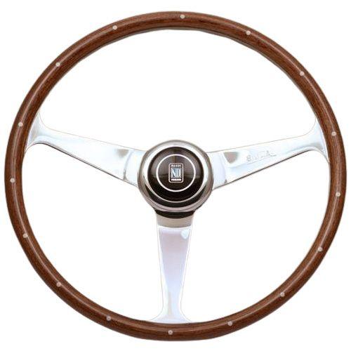 Nardi ANNI 50 Wood Steering Wheel Polished Spokes 380mm - CDMSPORT