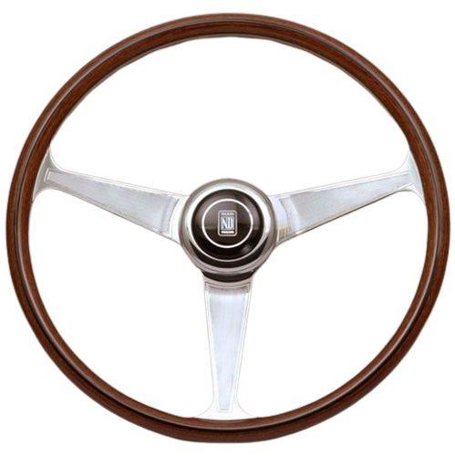Nardi ANNI 60 Classic Wood Steering Wheel Polished Spokes 380mm - CDMSPORT
