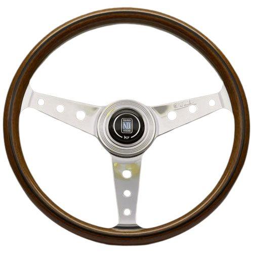 Nardi Classic Wood Steering Wheel Polished Spokes 360mm (Round Hole) - CDMSPORT