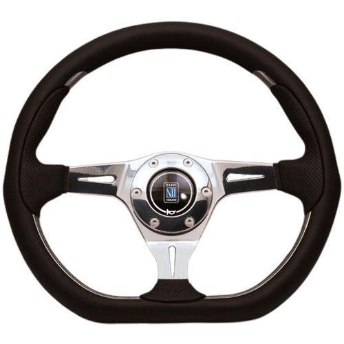 Nardi Kallista Leather/Perforated Leather/ABS Inserts Steering Wheel Polished Spokes 350mm - CDMSPORT