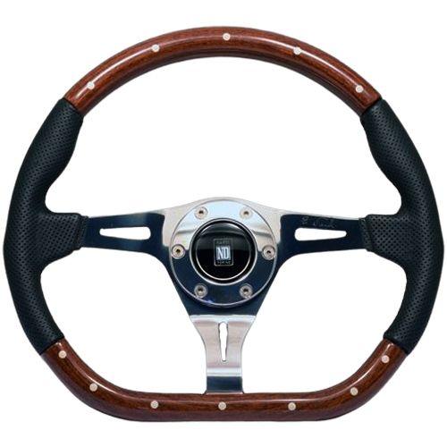 Nardi Kallista Perforated Leather Steering Wheel Polished Spokes 350mm - CDMSPORT