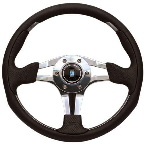 Nardi ND4 Perforated Leather Steering Wheel Polished Spokes 350mm - CDMSPORT