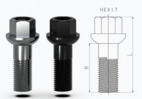 Hurricane Motorsport Wheel Bolts M12x1.25 (Black) - CDMSPORT
