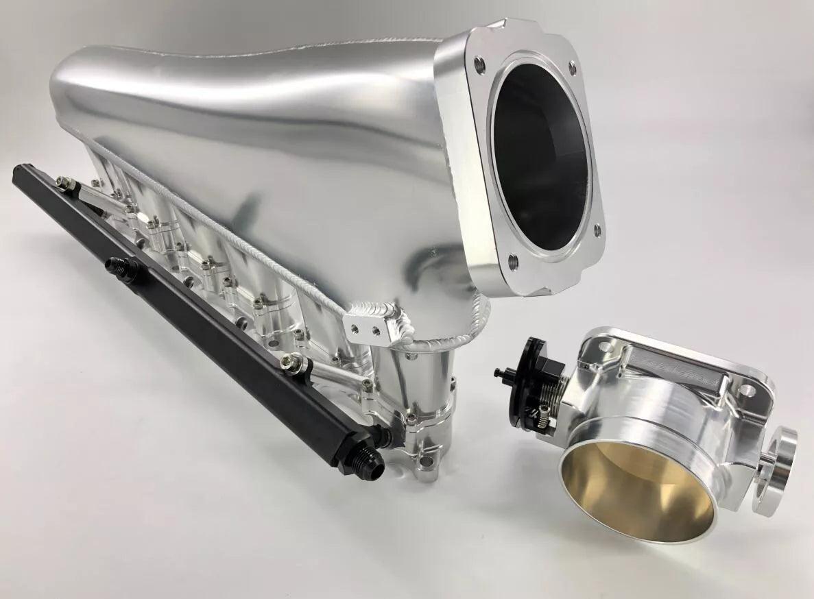 CDM Toyota 2JZ-GTE / 2JZ-GE Intake manifold plenum with bolted runners, throttle body & fuel rail - CDMSPORT