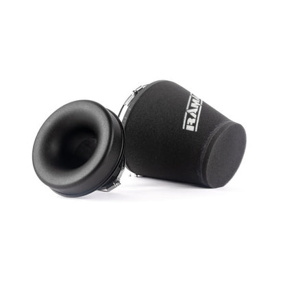 Ramair 76mm (3inch) ID Neck Large Cone Air Filter with Velocity Stack and Coupling