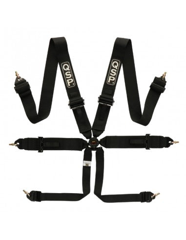 QSP 6 Point Safety Harness 3" FIA (Black) - CDMSPORT