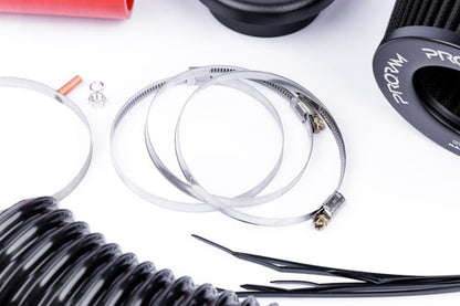RamAir Performance Pleated Induction Kit for VW MK5 Golf R32 3.2 V6 - Red Hoses