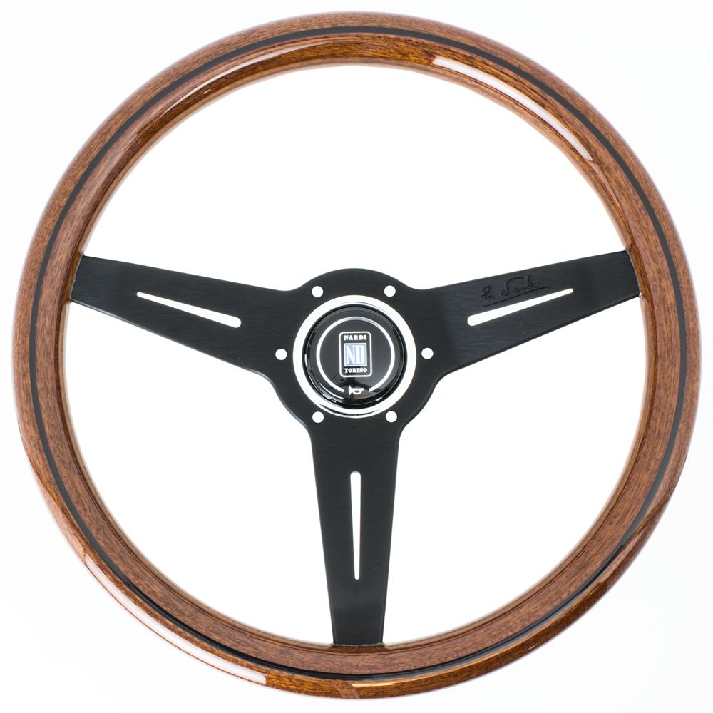 Nardi Classic Wood Steering Wheel Black Spokes 340mm