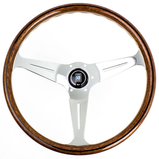 Nardi Classic Wood Steering Wheel Polished Spokes 390mm