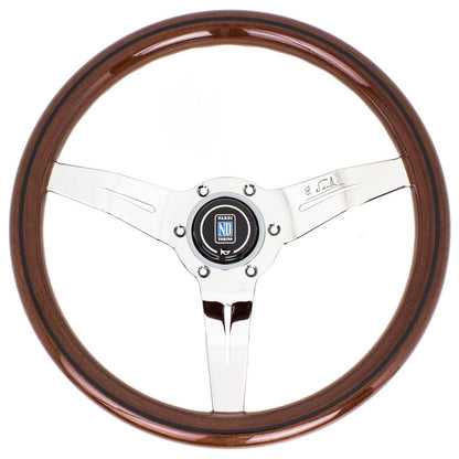 Nardi Deep Corn Wood Steering Wheel Polished Spokes 330mm