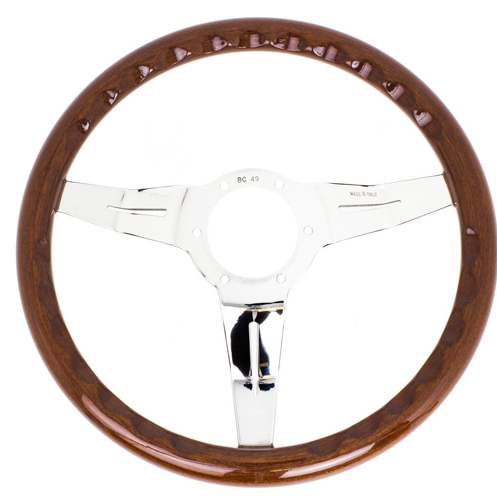 Nardi Deep Corn Wood Steering Wheel Polished Spokes 330mm - CDMSPORT