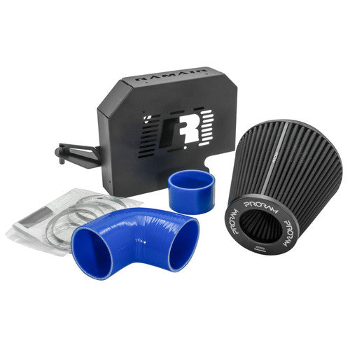 RamAir Performance Pleated Induction Kit for MK2 Focus ST with ECU Holder - Blue Hoses