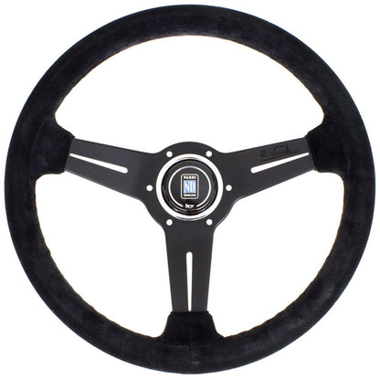 Nardi Classic Suede Steering Wheel Black Spokes 330mm