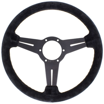 Nardi Classic Suede Steering Wheel Black Stitching Black Spokes 360mm