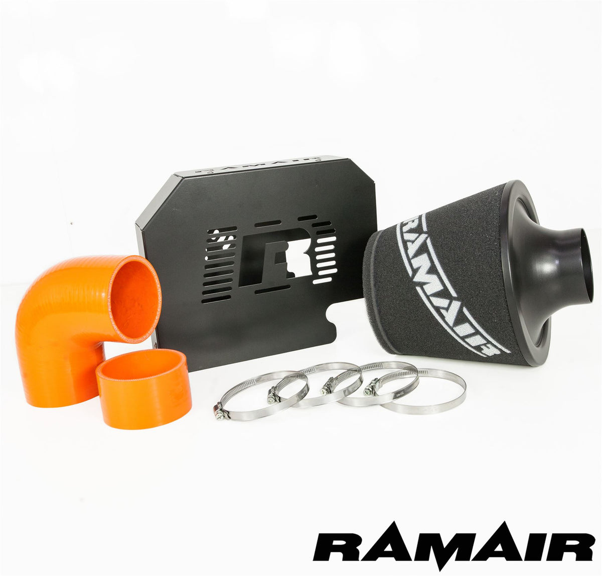 RamAir Performance Foam Induction Kit for MK2 Focus ST with ECU Holder - Orange Hoses