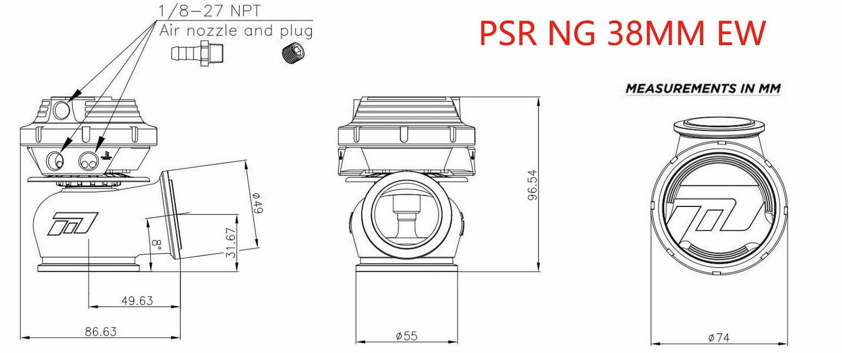 Pulsar 38mm New Gen Wastegate - CDMSPORT